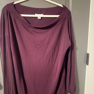 Athleta Wide Neck Long Sleeve Top